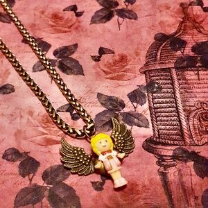 Polly Pocket Replica Angel Pocket Angel Pendant Chain Necklace